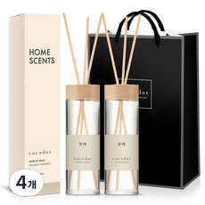 코코도르 우드 퍼퓸 디퓨저 세트, 편백, 440ml, 4개