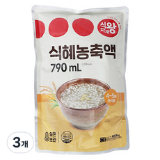 식자재왕 식혜농축액, 790ml, 3개