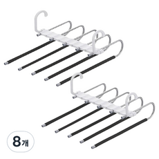 후고 바지걸이 5단, 블랙, 8개