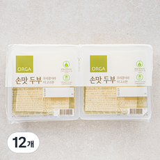 ORGA 우리콩이라 더 고소한 손맛 두부, 300g, 12개