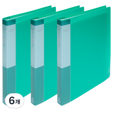 ECO Chungwoon PP透明文件夾 A4 20頁, 綠色, 6個