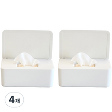 Ju and Ji 小型濕紙巾盒, 白色, 4個