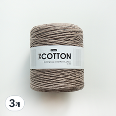 리네아 더 코튼 코마면 뜨개실 260m 200g, 911 머드, 3개
