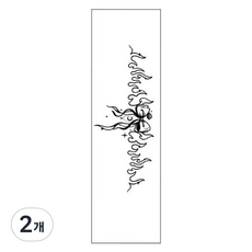 젤루나 반영구 플라워 나비 리본 블랙 포인트 바디 타투 스티커 T 134~137, T137, 2개