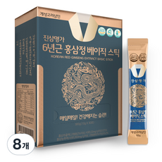 개성고려삼인 진삼명가 6년근 홍삼정 베이직 홍삼 스틱 30p, 300g, 8개