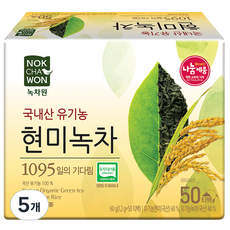 녹차원 현미녹차 티백, 1.2g, 50개입, 5개