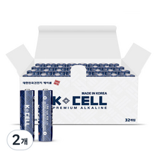 케이셀 알카라인 AA 건전지 1.5V, 32개입, 2개