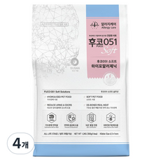 바우와우 후코051 전연령용 강아지 소프트 하이포알러제닉 사료, 4개, 1.2kg, 가수분해연어