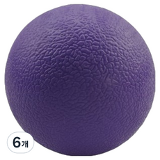 글로벌픽 홈트용 지압 풋케어 마사지볼 6cm, 퍼플, 6개