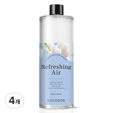 코코도르 대용량 디퓨저 리필, 리프레싱에어, 500ml, 4개