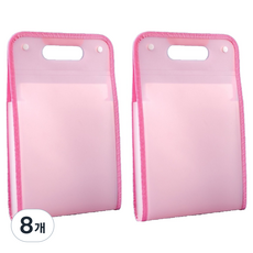 어무드 아코디언 서류 문서 분류함 A4, 핑크, 8개