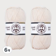 DIKTAS Madame Cotton棉質混紡毛線 2入, 029淡杏, 6個
