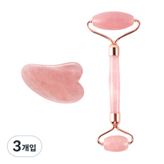 플랫지 하트 괄사마사지기 + 양방향 세트, 핑크, 3개