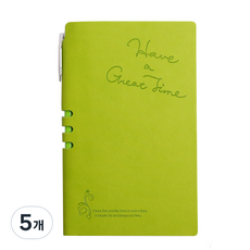 樹狀字母日記本型筆記本 + 原子筆組, 隨機出貨, 5個