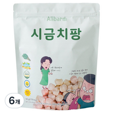 Allbarm 순수 시금치팡, 시금치맛, 50g, 6개