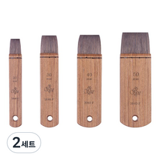 아트시크릿 호두나무 수채화 브러쉬 4종 세트 2040 F, 20mm, 30mm, 40mm, 50mm, 2세트
