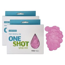 코젠더스 원샷 일회용 수세미, 핑크, 10개입, 2개