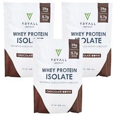TRYALL 全分離乳清蛋白 香醇可可, 35g, 3包