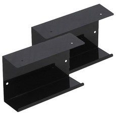 멀티탭 정리선반 ㄷ형, 2개, 블랙