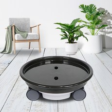 花盆世界可拆卸圓形花盆架, 黑色, 1個