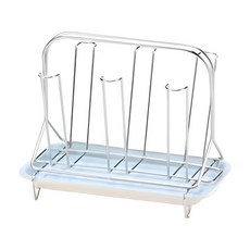 不銹鋼杯架附滴水盤 Set 6入, 304不鏽鋼線材, 家用, 1個