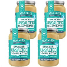 메이버스 스먼키 언쏠티드 피넛버터 구운땅콩100, 4개, 375g