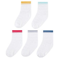 점핑칙피 유아용 시원한 메쉬 라인 양말 5종 세트