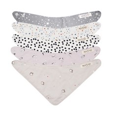 四季嬰兒印花圍兜5件組