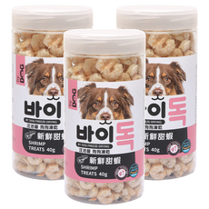 by DOG 汪洽普 狗狗凍乾零食, 新鮮甜蝦, 40g, 3罐