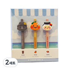 JEJU PONGDANG Pongdang Family濟州島角色造型圓珠筆 3入組, 混色, 2組