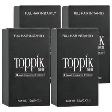 TOppiK 增髮纖維 12g, 白色 WHITE, 4瓶
