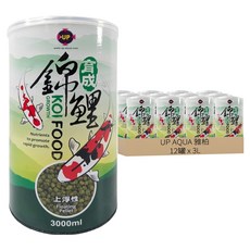UP AQUA 雅柏 育成錦鯉飼料 小粒, 3L, 12罐