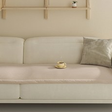 韓國 amante Signal 直紋絎縫半超細纖維色染沙發墊 3人座