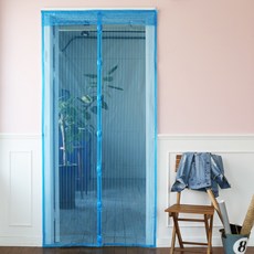 HANIL 磁吸式門簾 藍色, 1 個