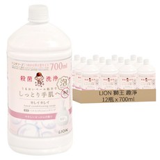 LION 獅王 趣淨 台灣公司貨 敏弱肌專用洗手慕斯補充瓶, 700ml, 12瓶