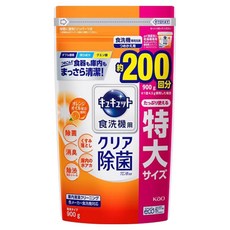 Kao 花王 Cucute 珂珂透 食洗機用柑橘油清潔粉 約200回分 特大尺寸 食洗機專用, 900g, 1包