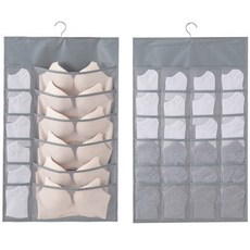 디오셀 옷장정리 양면 속옷 걸이 36칸, 그레이, 2개