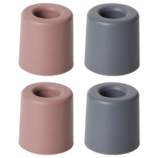 FLaiTO 矽膠粉彩牙刷架2件組, 玫瑰棕, 炭灰色, 2套