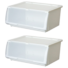 KEYWAY 聯府 奈思直取式整理箱 35L 1168g, 2個, Transparent