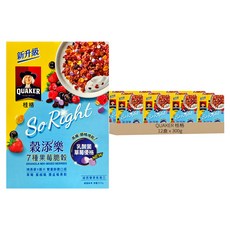 QUAKER 桂格 穀添樂七種果莓脆穀, 300g, 12盒