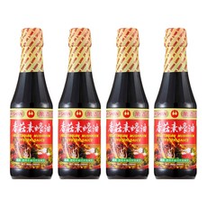 萬家香 香菇素蠔油, 玻璃瓶包裝, 嚴選台灣埔里香菇研磨粉, 純釀造工藝, 不添加化學醬油、焦糖色素、味精, 360g, 4瓶