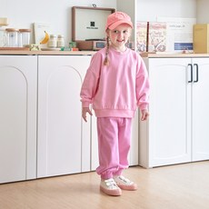 MARI N MORI 兒童笑臉刷毛束口褲