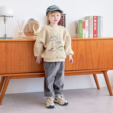 MARI N MORI 兒童柔軟羅紋絲絨日常褲