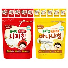 퓨어잇 내이브로 사과칩 12g x 2p + 바나나칩 25g x 2p, 3세트