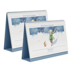 indigo 2023年小王子圖案桌曆 A4+萬年型組, 1組, 白色