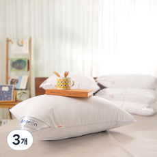 Nurihome 可水洗飯店風格重磅超細纖維枕頭 基本款, 白色, 3個