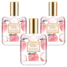 小麥購物 花之物語香水 S107, 3瓶, 141g, 30ml, 初戀草莓