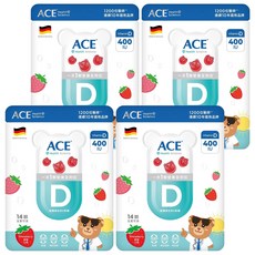 ACE SUPER KIDS 維他命D軟糖 全素, 2g, 14顆, 4包