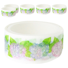 Bentoto House 本朵愛舍 日式和風和紙膠帶 20mm x 5m ,繡球花語,6個