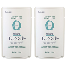 KUMANO 熊野油脂 Pharmaact 無添加潤髮乳補充包 450ml 無香料 無著色 無防腐劑, 2包
